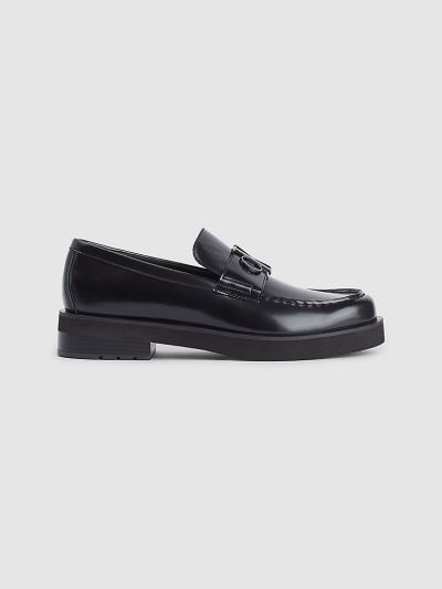 Calvin Klein Cipők HU674858 | Calvin Klein Bőr Férfi Slip On Cipő Fekete